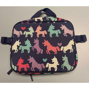 Gymboree Girls Kids Navy Blue Unicorn Lunch Box w/insulation Back to School!